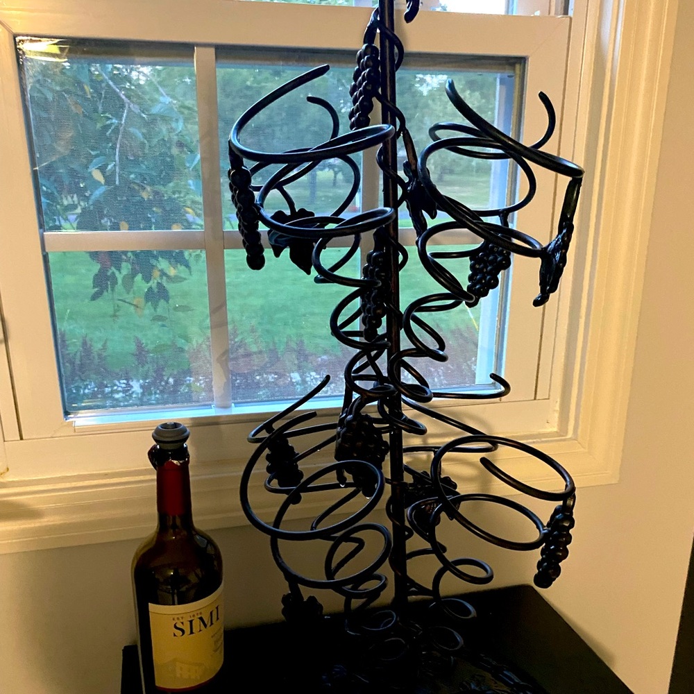 6 bottles tabletop wine rack